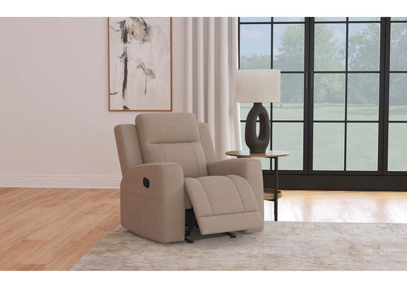 610283 Brentwood Upholstered Recliner Chair Taupe