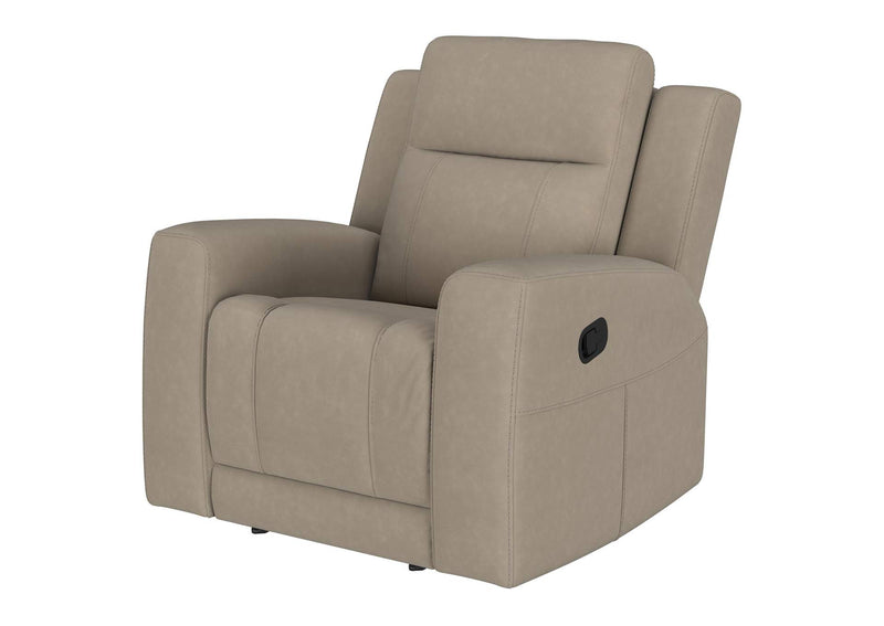 610283 Brentwood Upholstered Recliner Chair Taupe