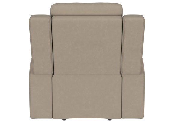 610283 Brentwood Upholstered Recliner Chair Taupe