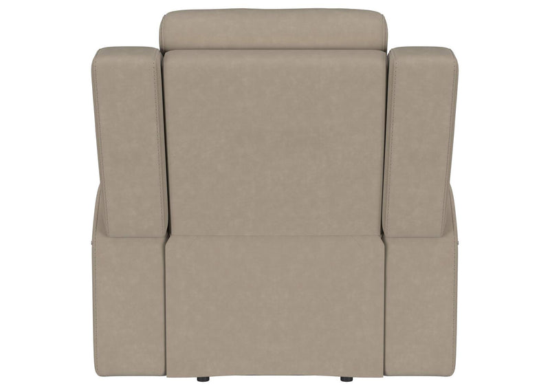 610283 Brentwood Upholstered Recliner Chair Taupe
