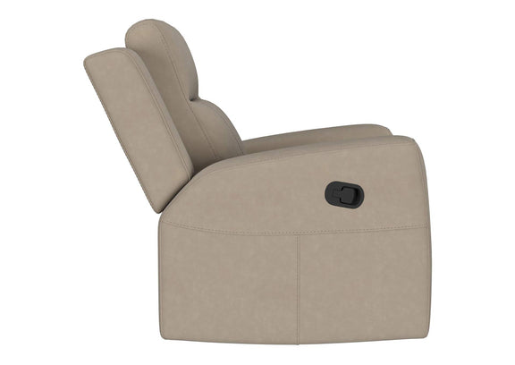 610283 Brentwood Upholstered Recliner Chair Taupe