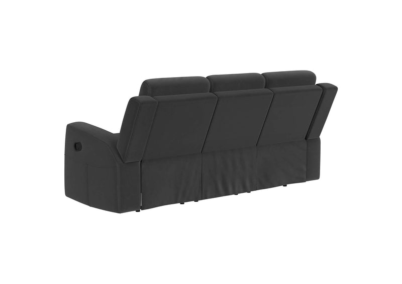 610284-S2 Brentwood 2-piece Upholstered Reclining Sofa Set Charcoal