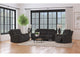 610284-S3 Brentwood 3-piece Upholstered Reclining Sofa Set Charcoal