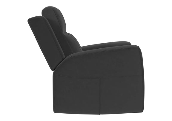 610284-S3 Brentwood 3-piece Upholstered Reclining Sofa Set Charcoal