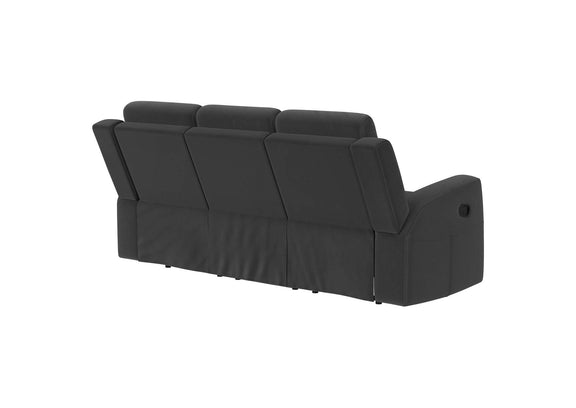 610284 Brentwood Upholstered Motion Reclining Sofa Dark Charcoal