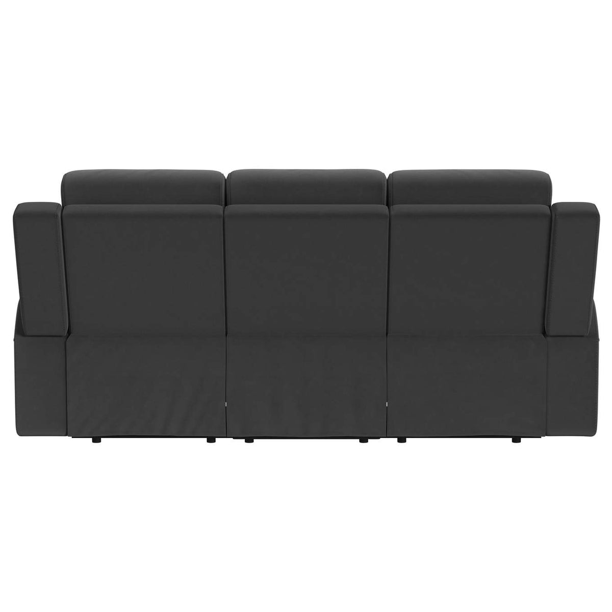 610284 Brentwood Upholstered Motion Reclining Sofa Dark Charcoal