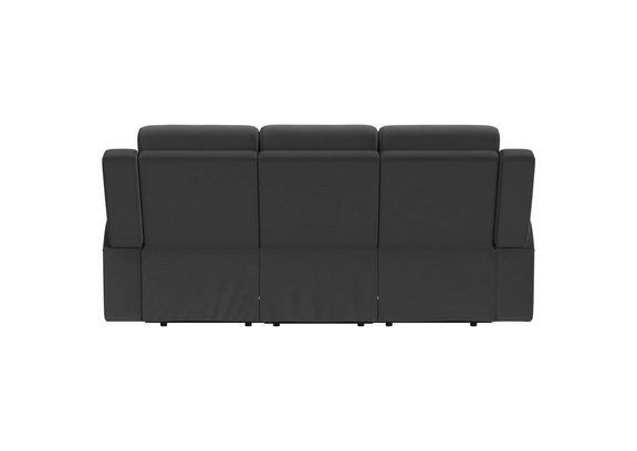 610284 Brentwood Upholstered Motion Reclining Sofa Dark Charcoal