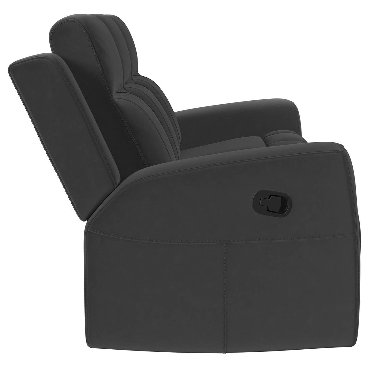 610284 Brentwood Upholstered Motion Reclining Sofa Dark Charcoal