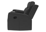 610285 Brentwood Upholstered Reclining Loveseat Dark Charcoal