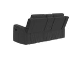 610285 Brentwood Upholstered Reclining Loveseat Dark Charcoal