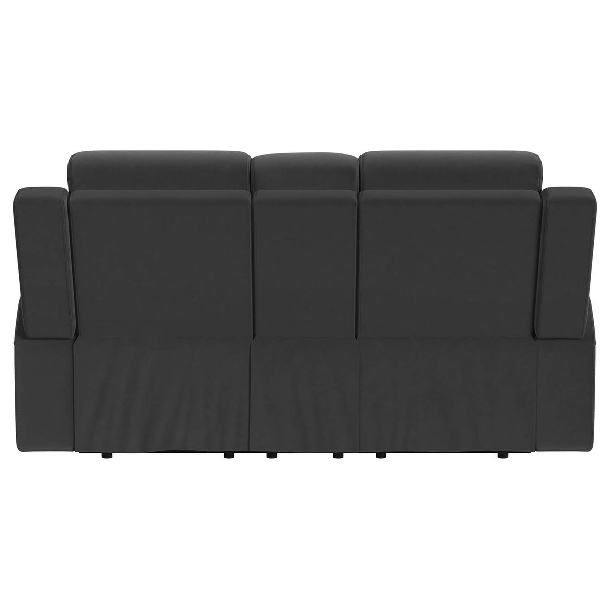 610285 Brentwood Upholstered Reclining Loveseat Dark Charcoal