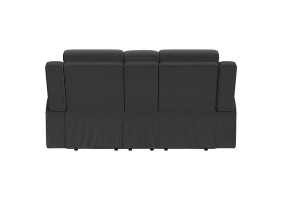 610285 Brentwood Upholstered Reclining Loveseat Dark Charcoal