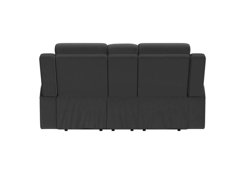 610285 Brentwood Upholstered Reclining Loveseat Dark Charcoal