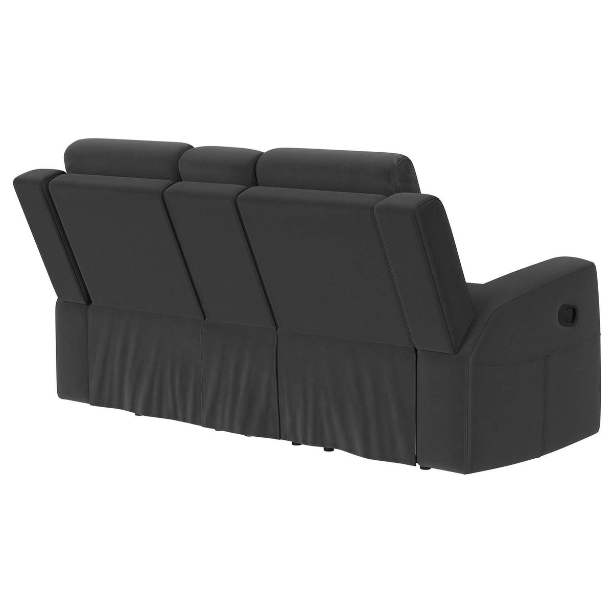 610285 Brentwood Upholstered Reclining Loveseat Dark Charcoal