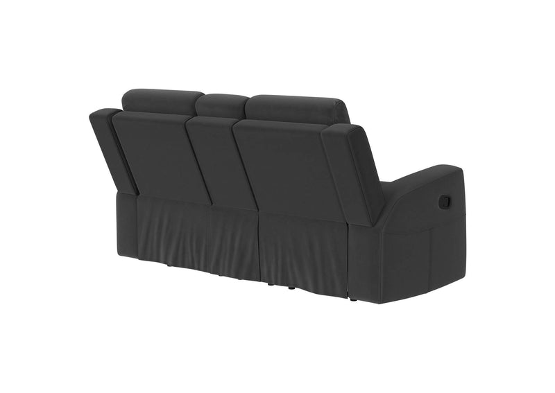 610285 Brentwood Upholstered Reclining Loveseat Dark Charcoal