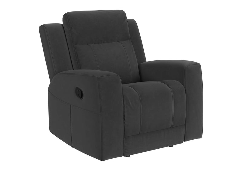 610286 Brentwood Upholstered Recliner Chair Dark Charcoal
