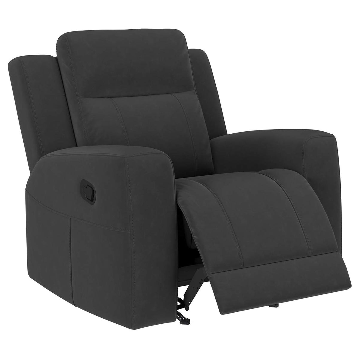 610286 Brentwood Upholstered Recliner Chair Dark Charcoal