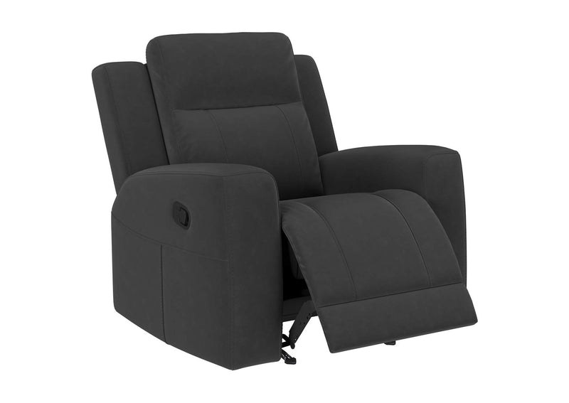 610286 Brentwood Upholstered Recliner Chair Dark Charcoal