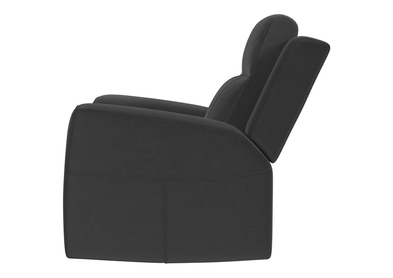 610286 Brentwood Upholstered Recliner Chair Dark Charcoal