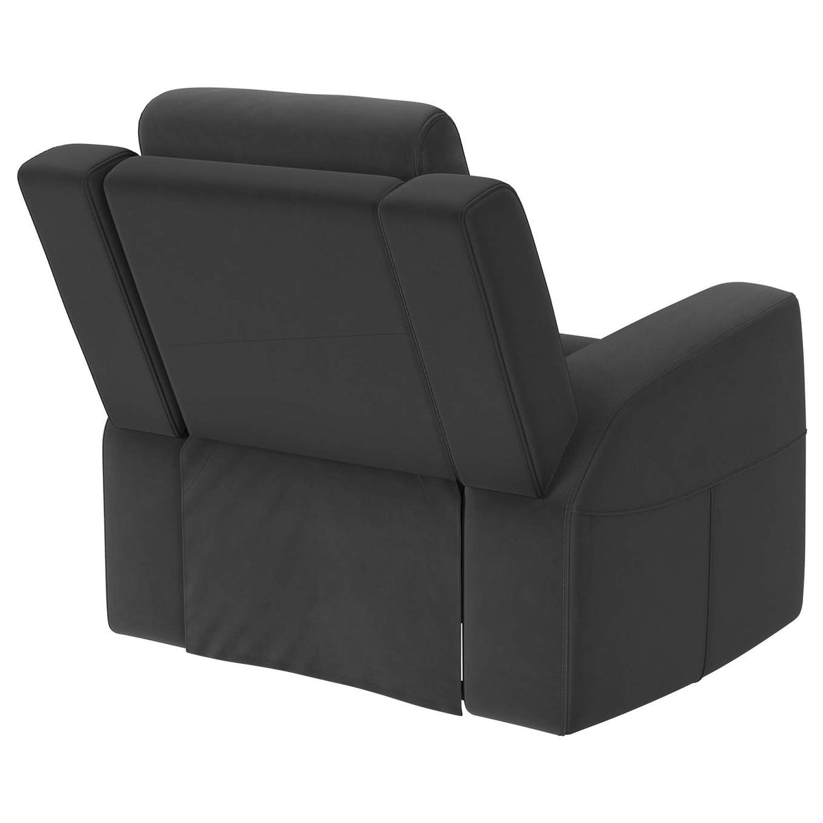 610286 Brentwood Upholstered Recliner Chair Dark Charcoal