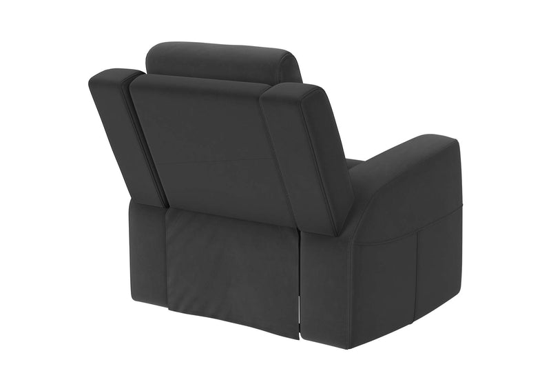 610286 Brentwood Upholstered Recliner Chair Dark Charcoal