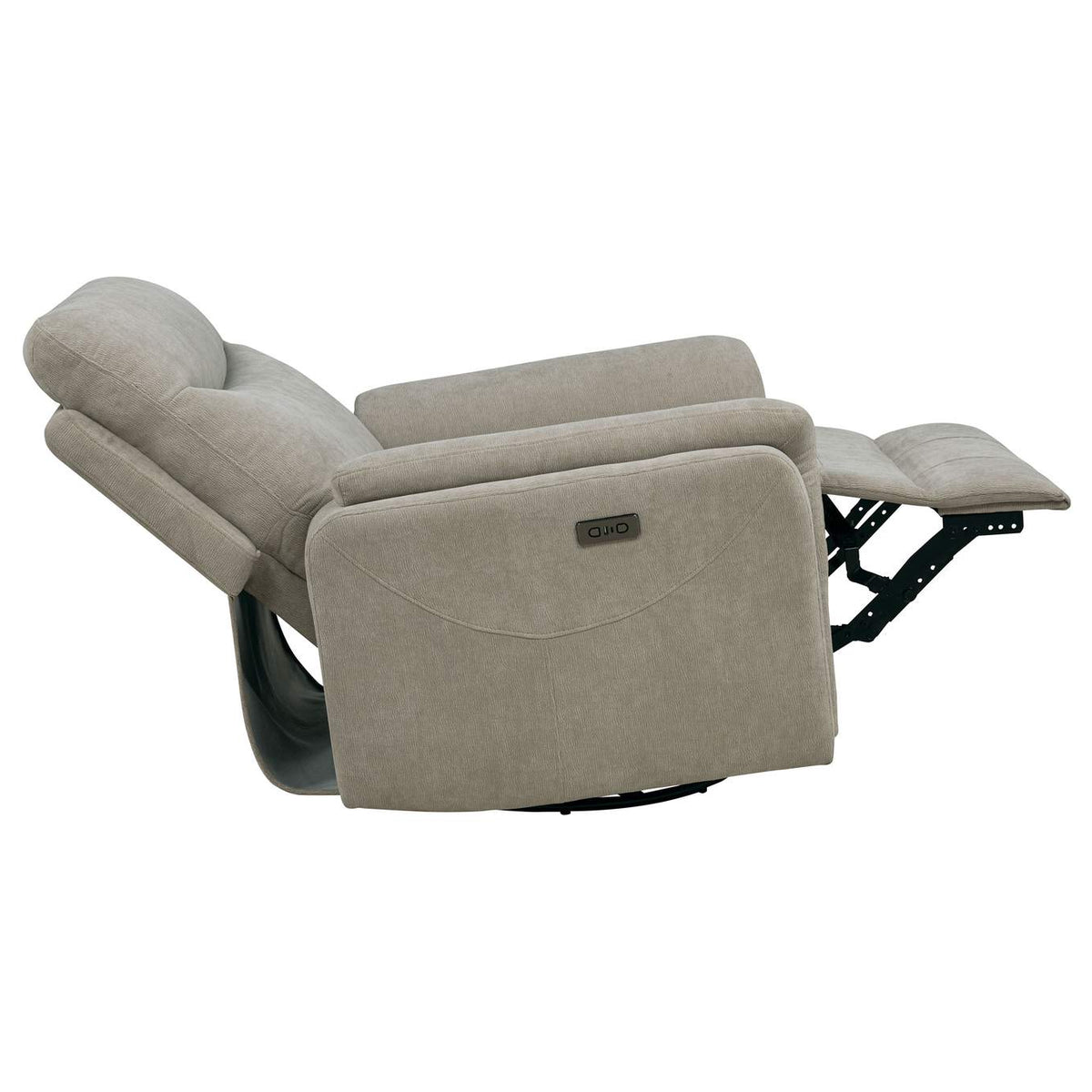 610423P Adler Upholstered Power Swivel Glider Recliner Greige