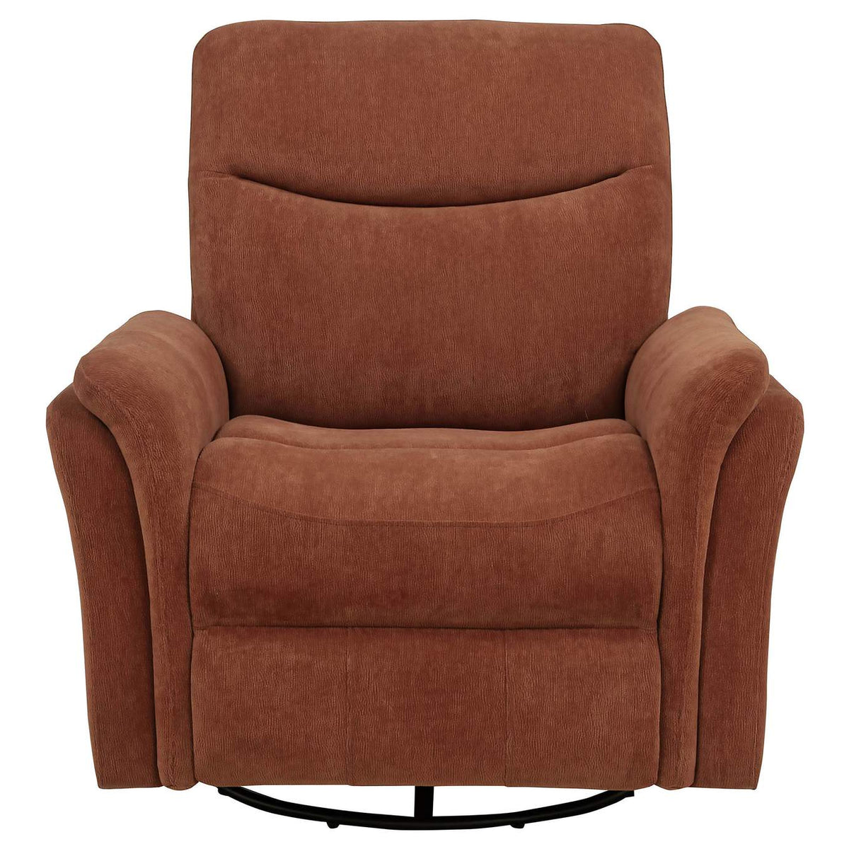 610433P Adler Upholstered Power Swivel Glider Recliner Rust