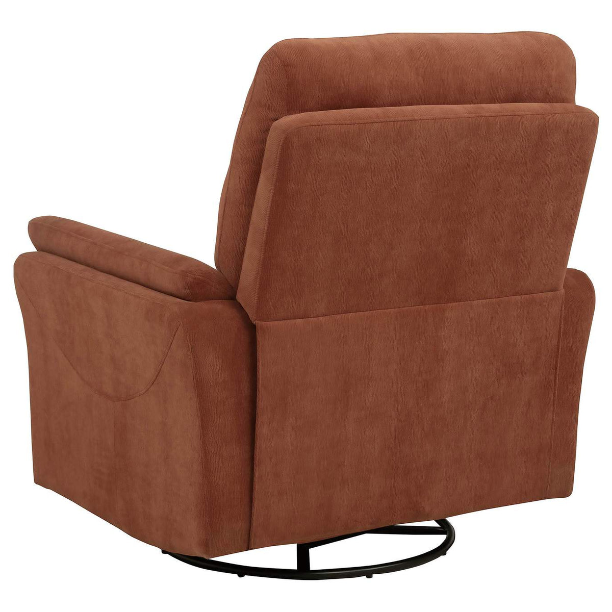 610433P Adler Upholstered Power Swivel Glider Recliner Rust