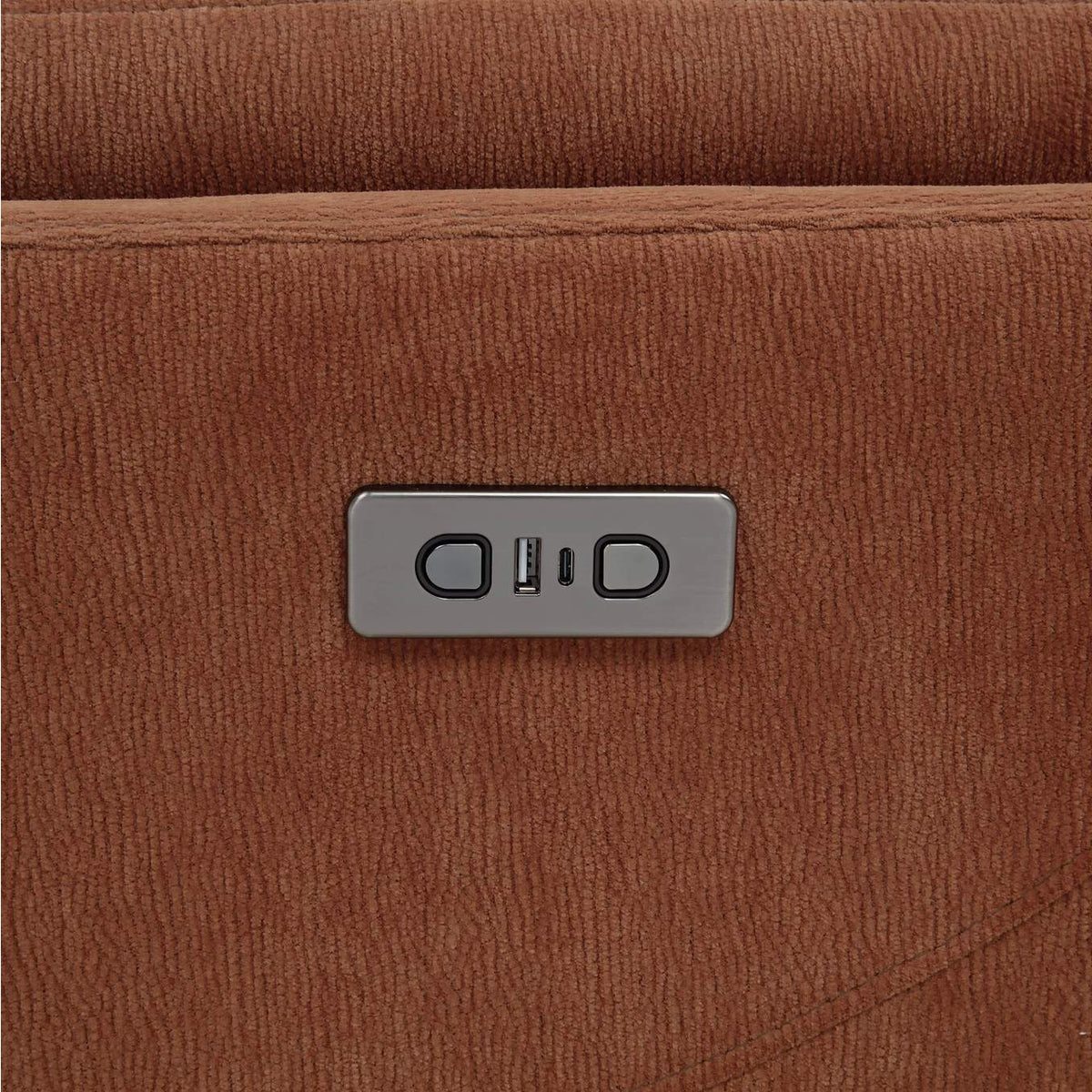 610433P Adler Upholstered Power Swivel Glider Recliner Rust
