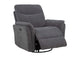 610443P Adler Upholstered Power Swivel Glider Recliner Charcoal Grey
