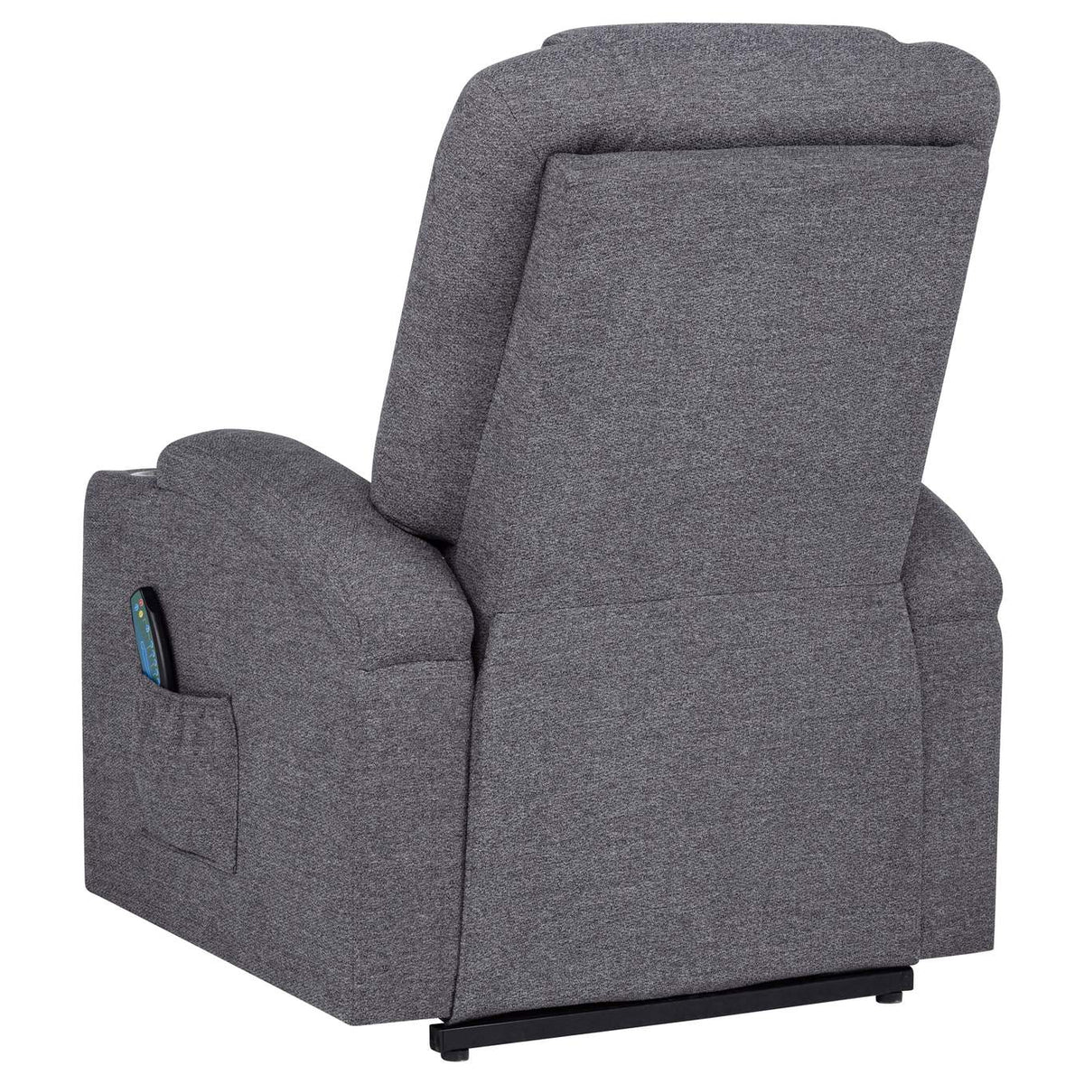 610453P Louie Chenille Upholstered Power Lift Massage Chair Grey