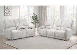 610521P-S2 Sylmar 2-piece Chenille Power Reclining Sofa Set Dove Grey