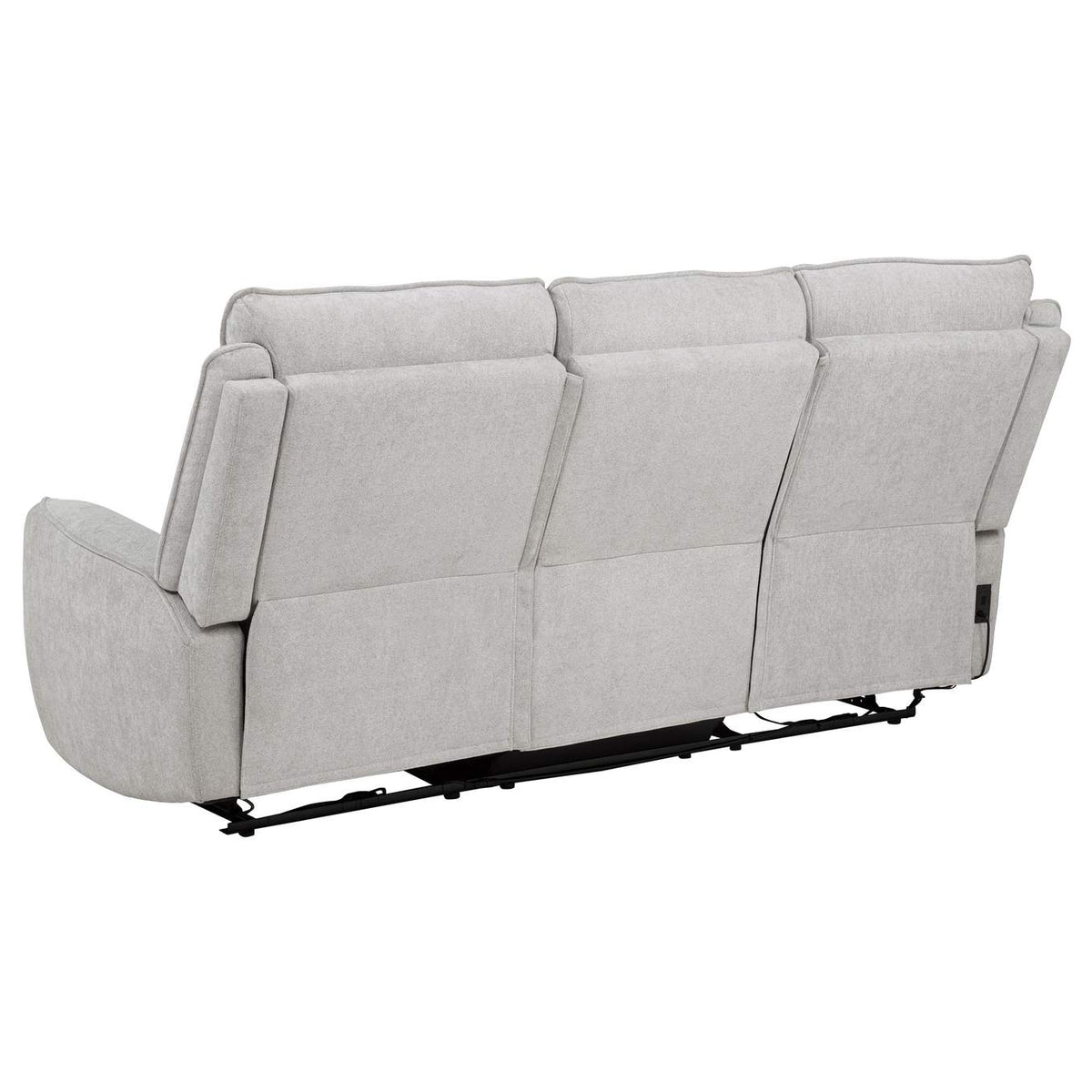 610521P-S2 Sylmar 2-piece Chenille Power Reclining Sofa Set Dove Grey