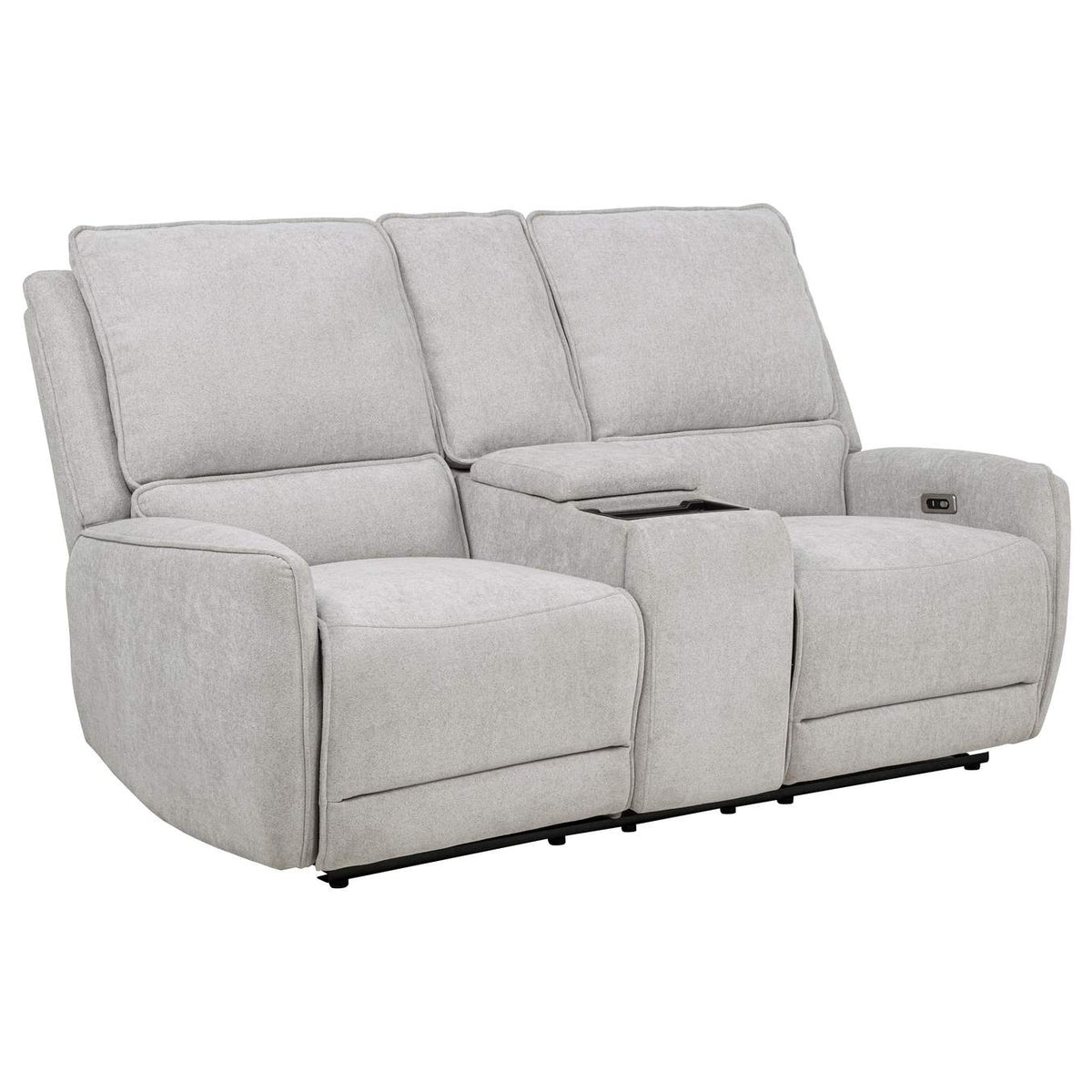 610521P-S2 Sylmar 2-piece Chenille Power Reclining Sofa Set Dove Grey