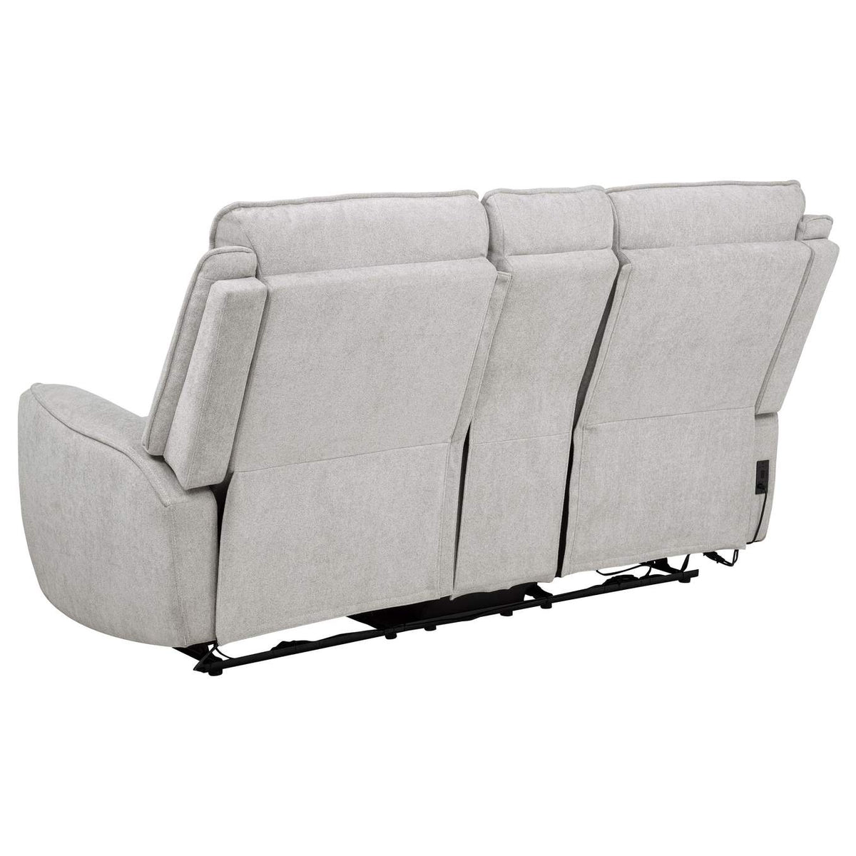 610521P-S2 Sylmar 2-piece Chenille Power Reclining Sofa Set Dove Grey