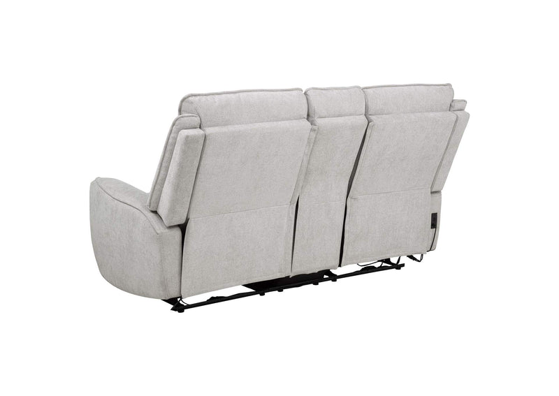 610521P-S2 Sylmar 2-piece Chenille Power Reclining Sofa Set Dove Grey