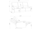 610521P-S2 Sylmar 2-piece Chenille Power Reclining Sofa Set Dove Grey