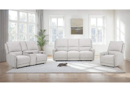 610521P-S3 Sylmar 3-piece Chenille Power Reclining Sofa Set Dove Grey
