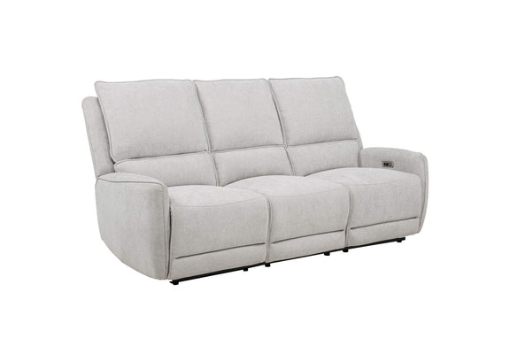 610521P-S3 Sylmar 3-piece Chenille Power Reclining Sofa Set Dove Grey