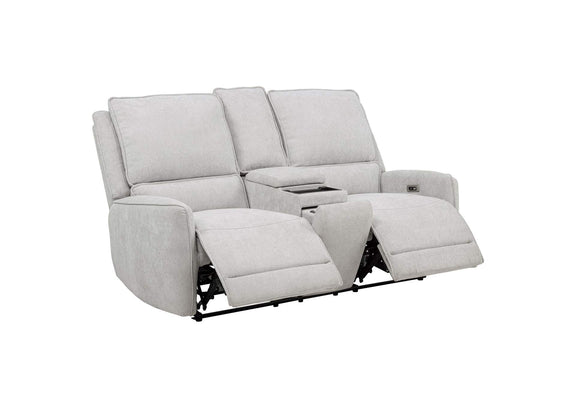 610521P-S3 Sylmar 3-piece Chenille Power Reclining Sofa Set Dove Grey