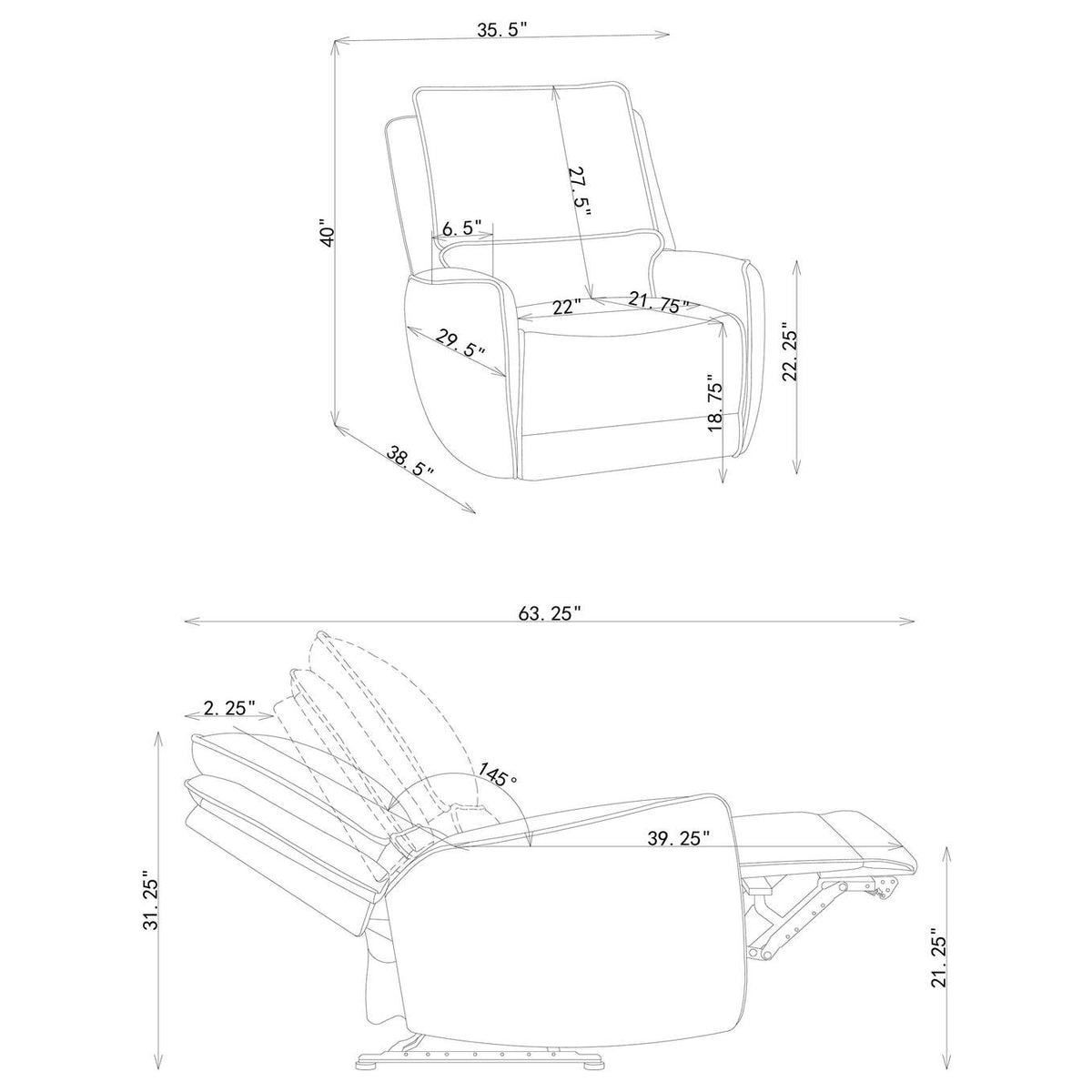 610521P-S3 Sylmar 3-piece Chenille Power Reclining Sofa Set Dove Grey