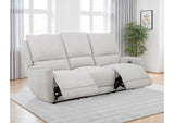 610521P Sylmar Chenille Upholstered Power Reclining Sofa Dove Grey