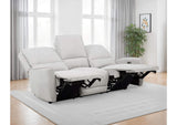 610521P Sylmar Chenille Upholstered Power Reclining Sofa Dove Grey