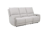 610521P Sylmar Chenille Upholstered Power Reclining Sofa Dove Grey