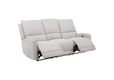 610521P Sylmar Chenille Upholstered Power Reclining Sofa Dove Grey