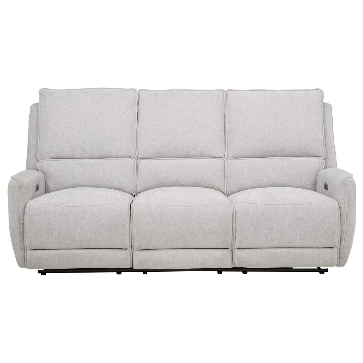 610521P Sylmar Chenille Upholstered Power Reclining Sofa Dove Grey