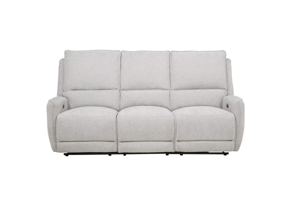 610521P Sylmar Chenille Upholstered Power Reclining Sofa Dove Grey