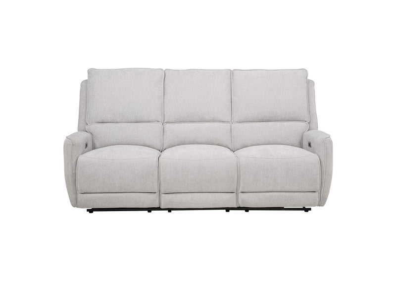 610521P Sylmar Chenille Upholstered Power Reclining Sofa Dove Grey
