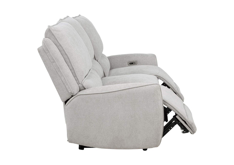 610521P Sylmar Chenille Upholstered Power Reclining Sofa Dove Grey