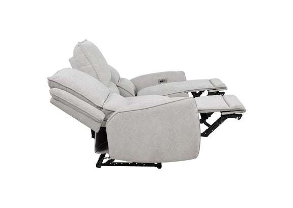 610521P Sylmar Chenille Upholstered Power Reclining Sofa Dove Grey